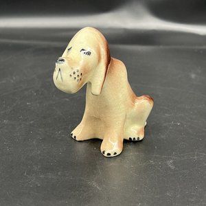 Vintage Hound Dog Figurine Ceramic Collectible Decor Animals Dogs Hand Painted
